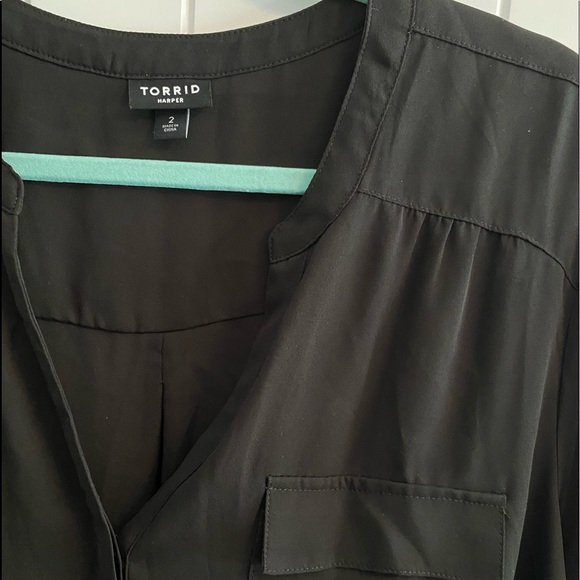 ❌SOLD❌ HARPER - BLACK GEORGETTE PULLOVER BLOUSE - Picture 5 of 7